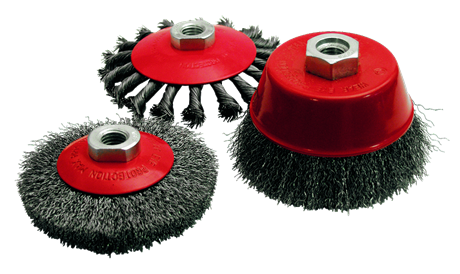 LOT DE 3 BROSSES FIL ACIER
