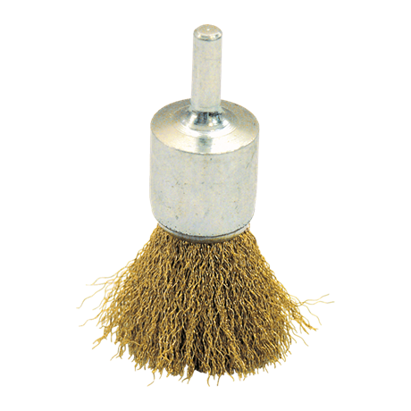 CRIMPED BRASS WIRE LONG BRUSH