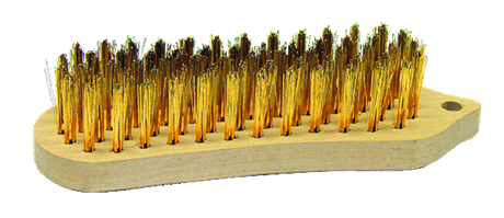 SPAZZOLA FILO OTTONE IN LEGNO A VIOLINO