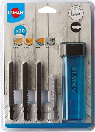 ASSORTIMENT VAN 10/20 BLADEN VOOR DECOUPEERZAAG