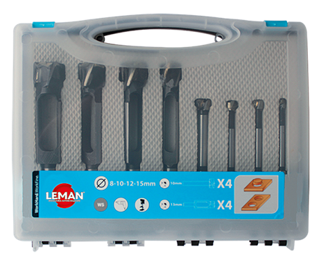 COFFRET 4 MÈCHES À BOUCHONNER + 4 MÈCHES À FAÇONNER À FOND PLAT