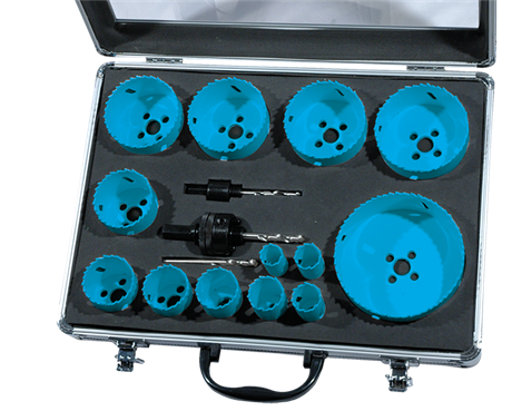 BOX OF 13 « INDUSTRY » BIMETAL HOLE SAWS