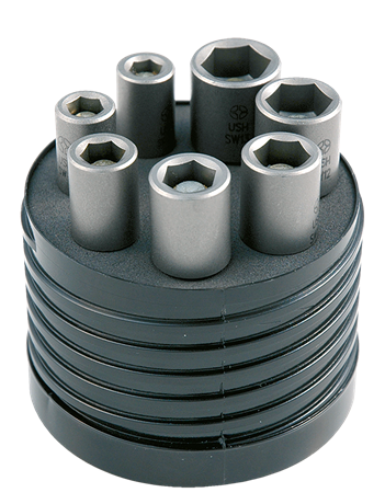 BOX OF 7 1/4'' 50 MM HEX HEAD SOCKETS