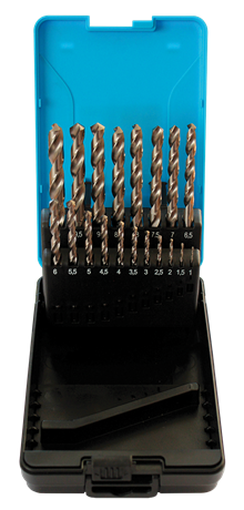 CAJA DE 19 BROCAS METAL HSS