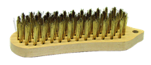 BROSSE FIL ACIER LAITONNÉ EN BOIS FORME VIOLON