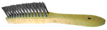 V-SHAPED STEEL WIRE BRUSH WITH WOODEN HANDLE, SPECIFIC TO WELDING